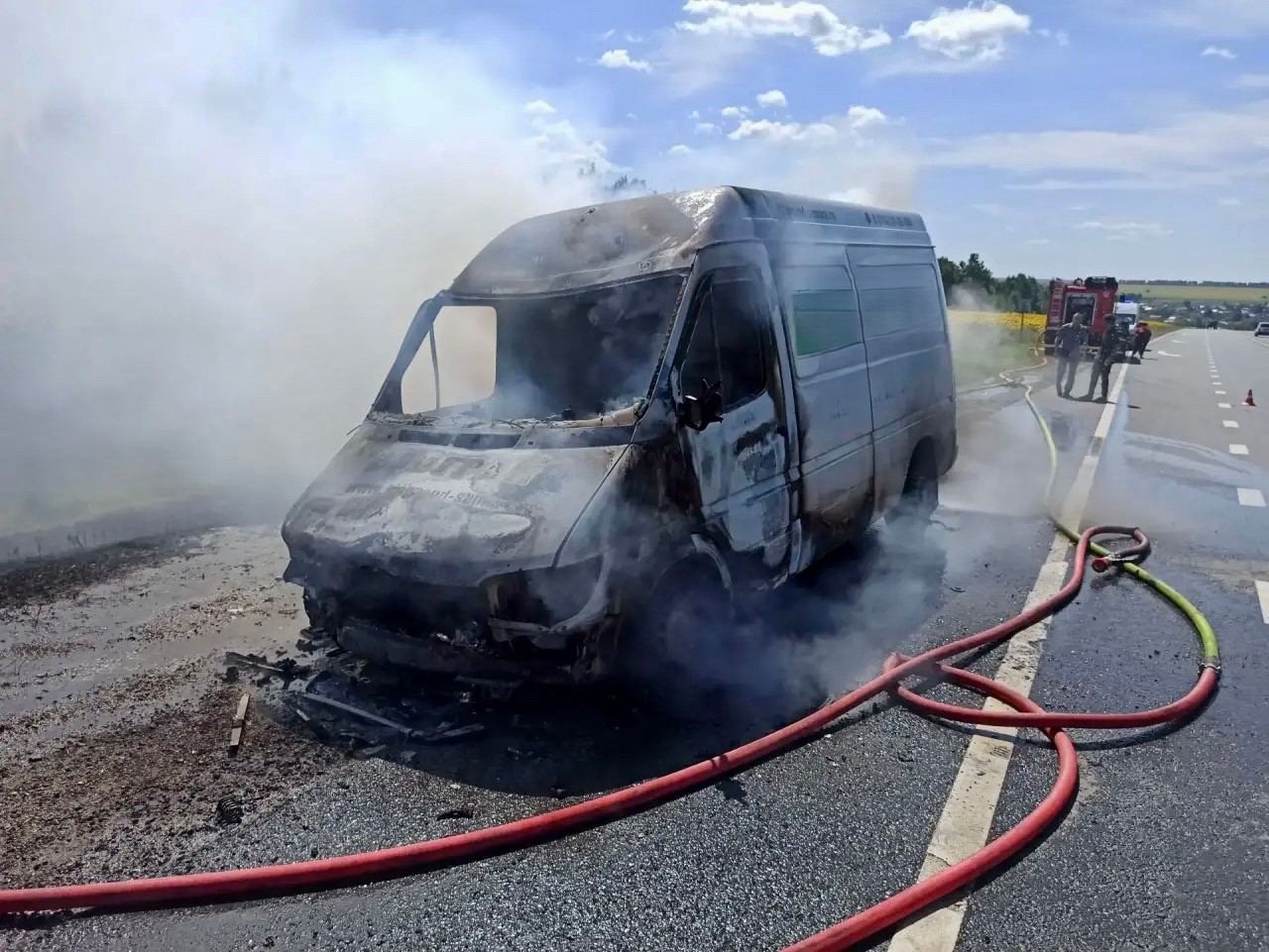 Сегодня в Похвистневском районе произошло возгорание автомобиля в движении 