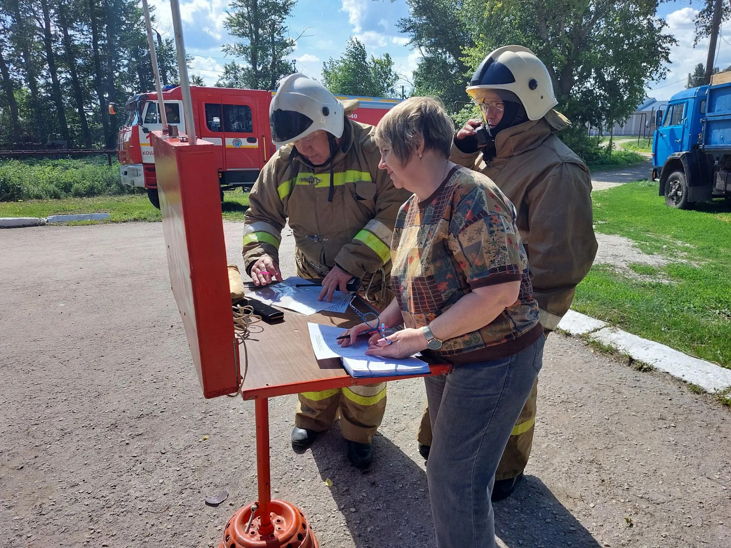 В Елховском районе прошли пожарно‑тактические учения