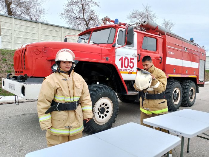 Пожарная эстафета на соревнованиях «Школа безопасности – 2024»