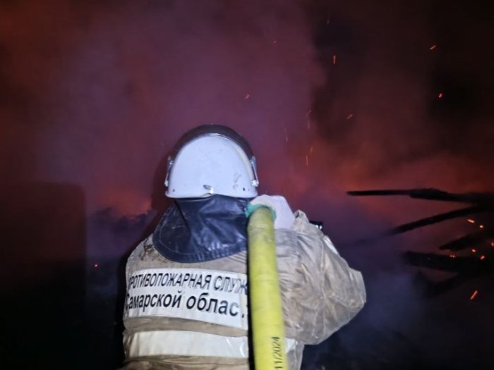 Территориальные огнеборцы ликвидировали пожар в поселке Вишневка Кошкинского района