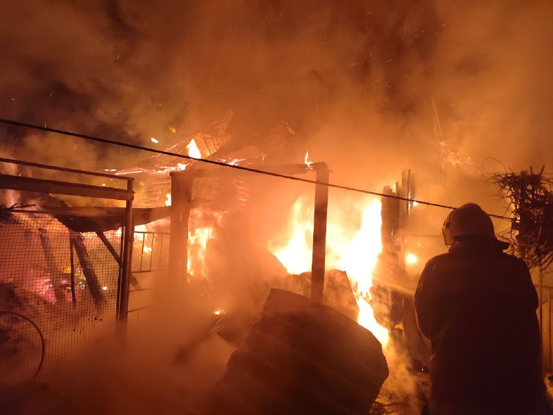 Несколько часов красноярские огнеборцы тушили пожар