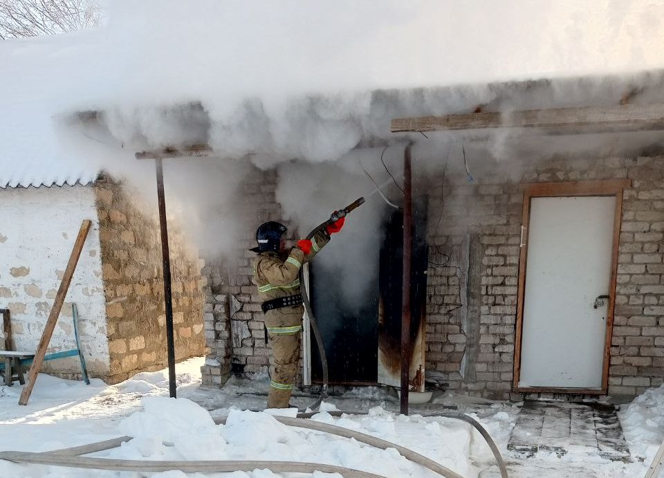 В Алексеевском районе произошло возгорание в бане