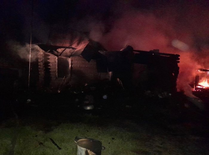 Ночной пожар встревожил жителей Безенчукского района
