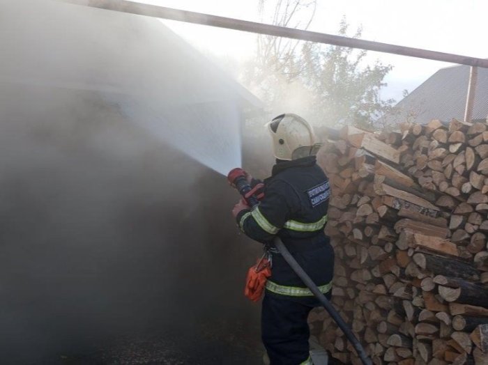 В Кошкинском районе 25 октября горела баня