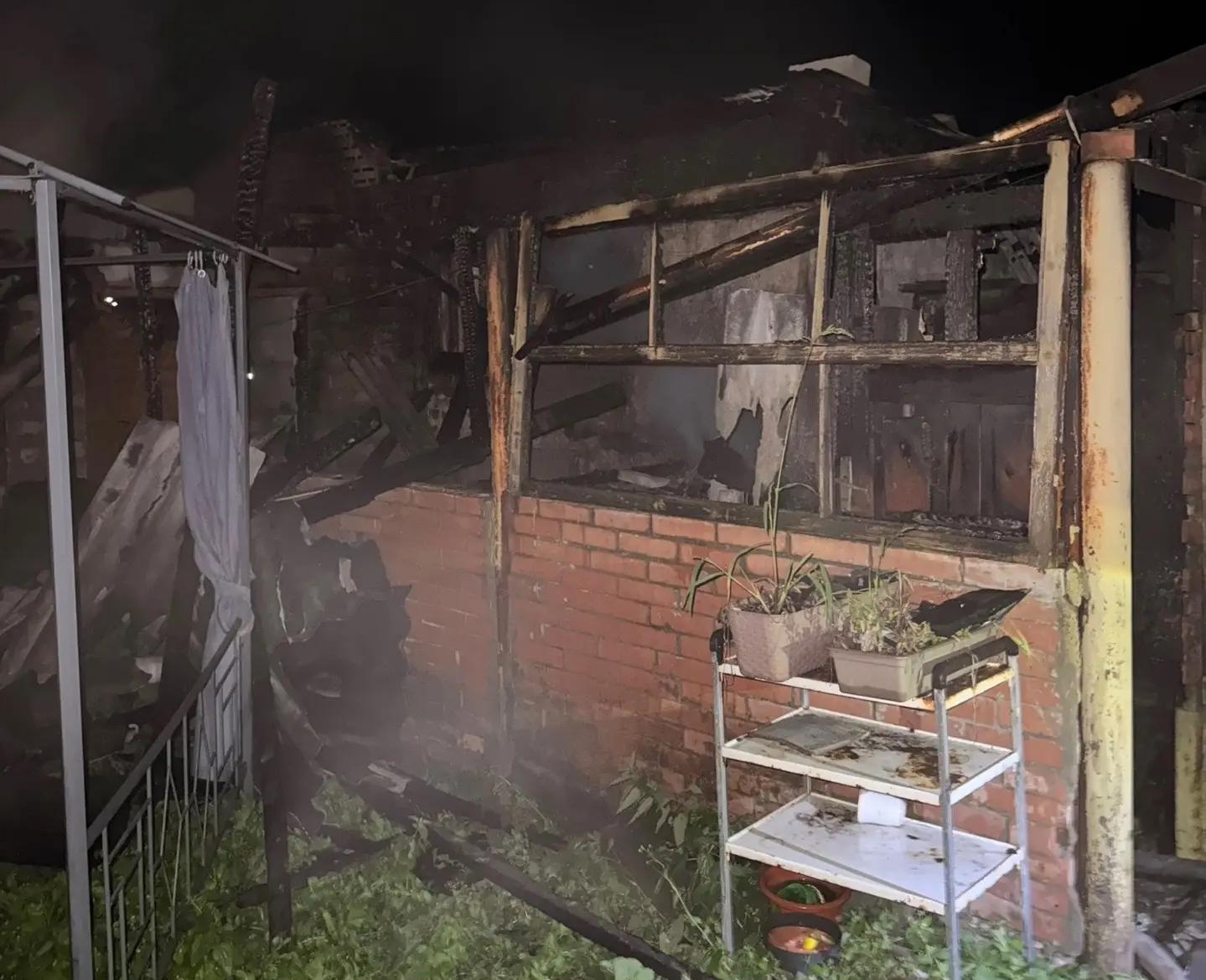 Ночной пожар в Ставропольском районе 