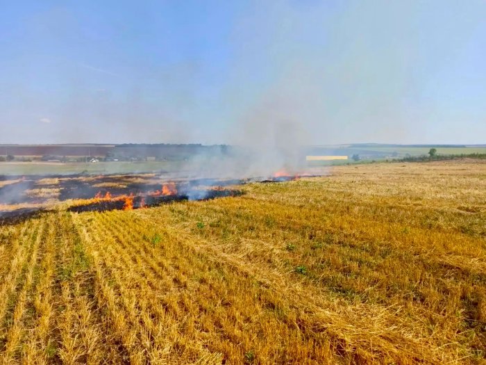 В Похвистневском районе горела стерня