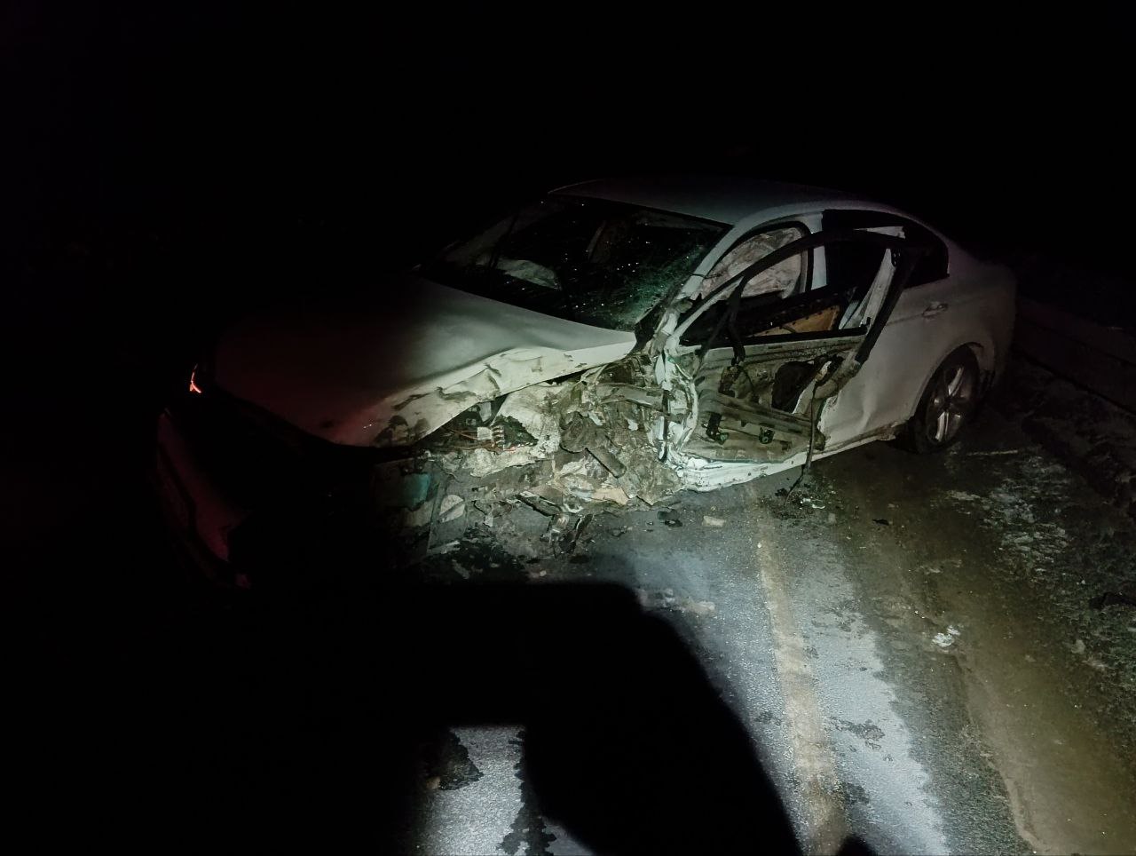 В Исаклинском районе произошло лобовое столкновение с последующим возгоранием