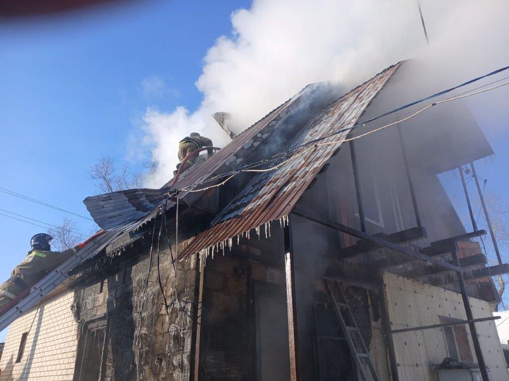 Пожар в селе Гвардейцы Борского района