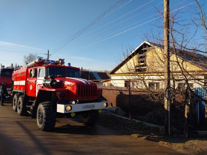 Пожар в поселке Серноводск