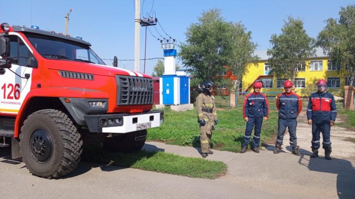 В Красноармейском районе на социально значимом объекте прошло совместное пожарно тактическое учение 