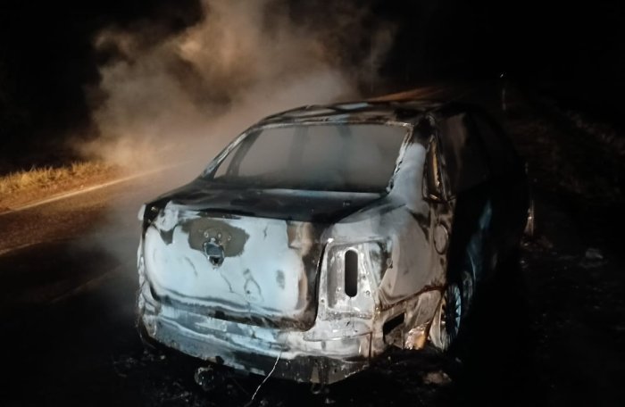 В Шенталинском районе автомобиль загорелся на ходу