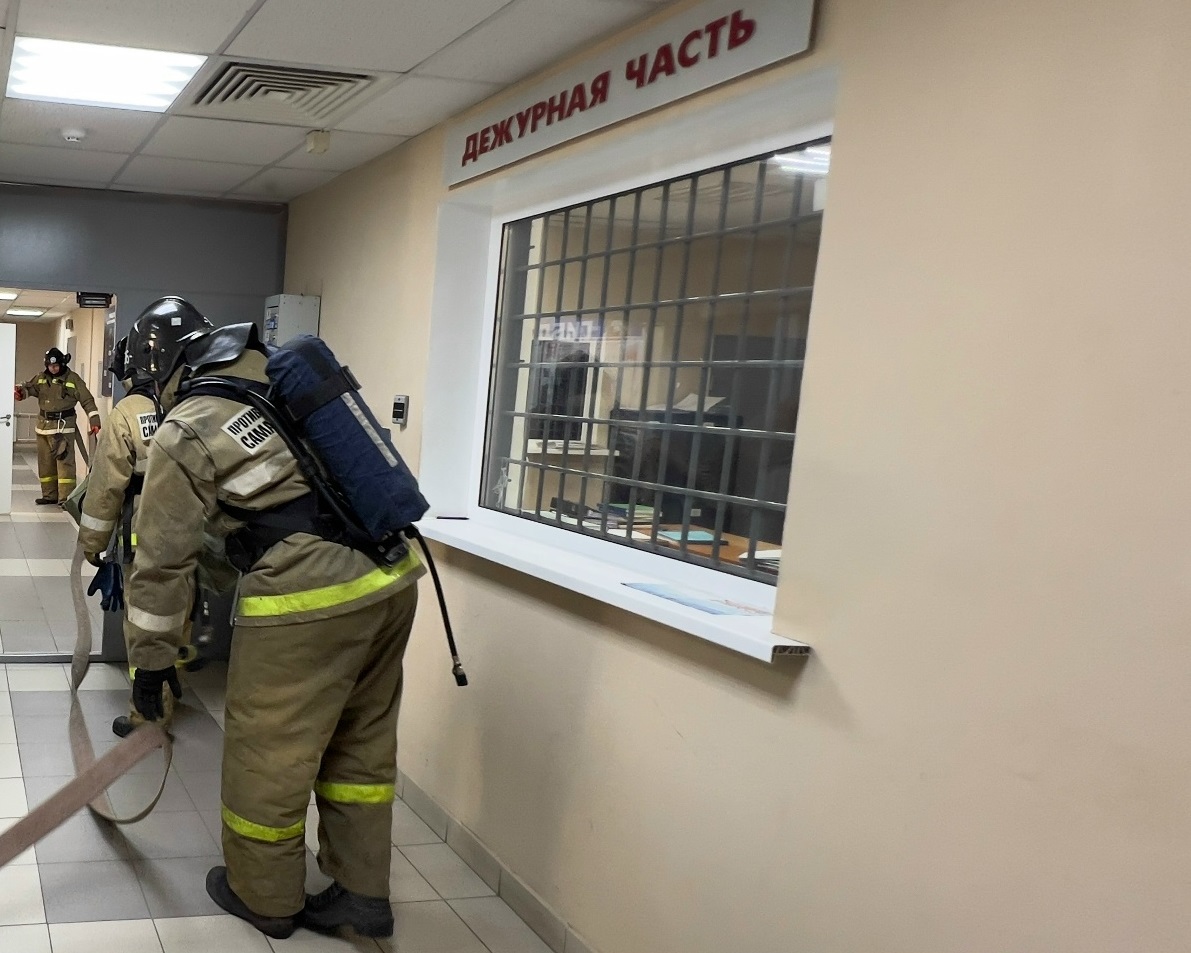 Отработка тактики тушения пожара прошла в городском округе Октябрьске