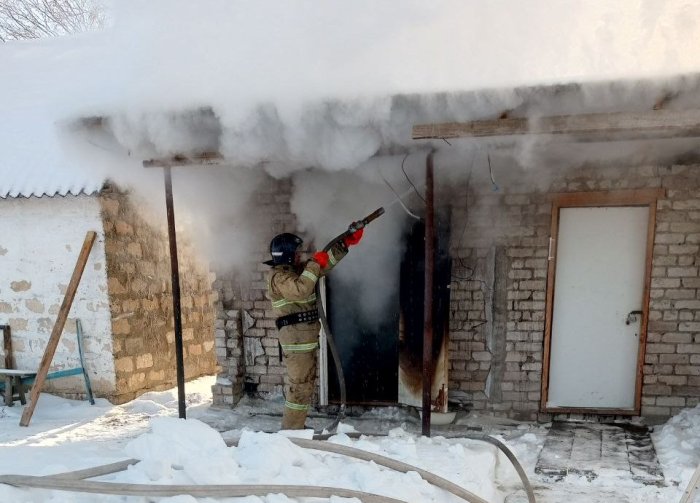 В Алексеевском районе произошло возгорание в бане