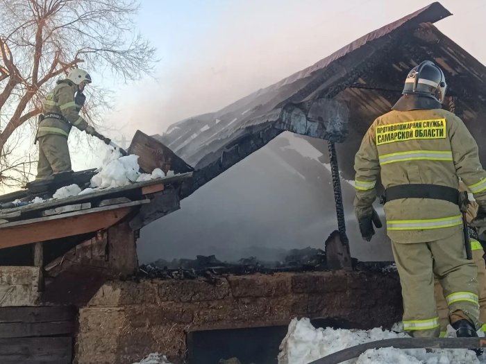 Утренний пожар в Богатовском районе