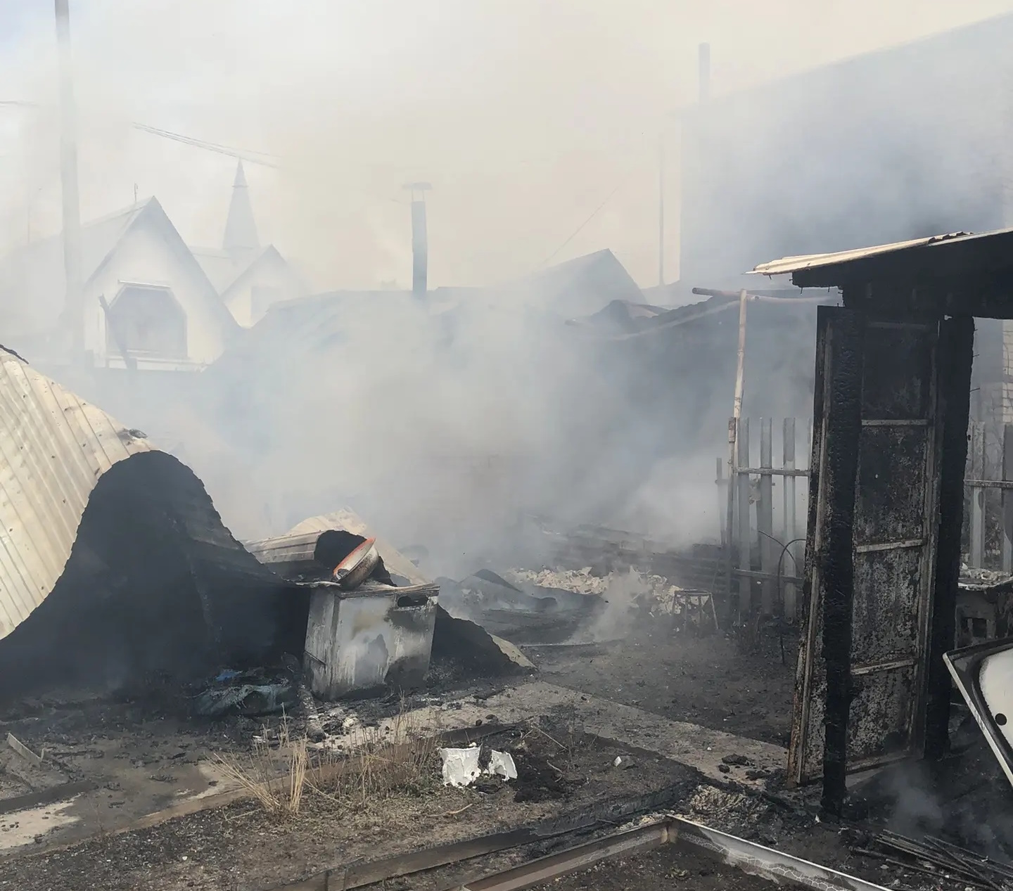 Пожар в сельском поселении Воскресенка Волжского района