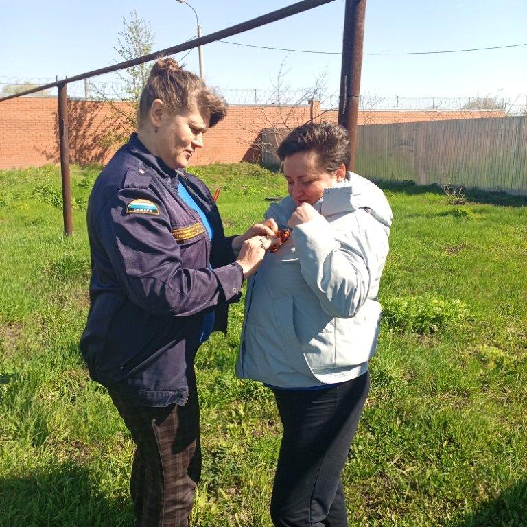 Во Всероссийской акции «Георгиевская ленточка» приняли участие и представители пожарно-спасательной части № 126 Красноармейского района