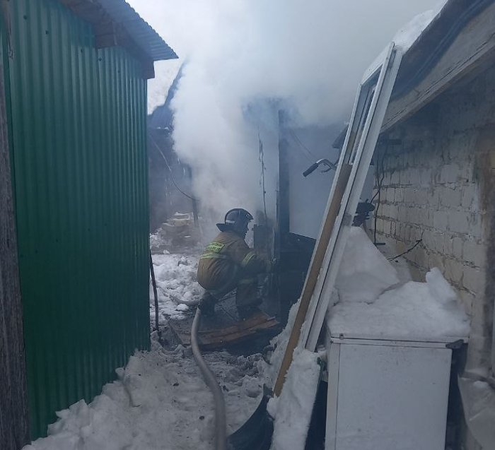 Пожар в поселке Серноводск