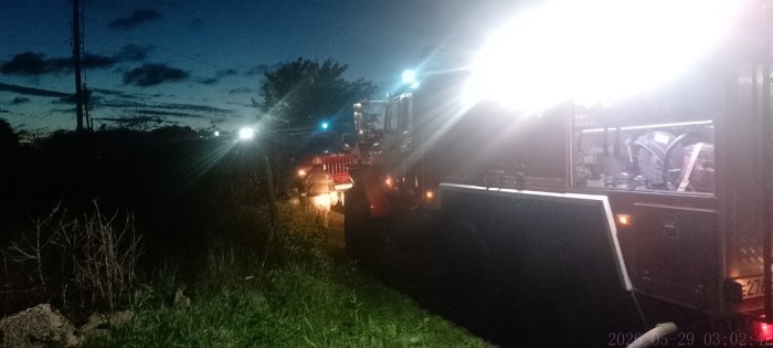 На территории села Белозерки произошел пожар