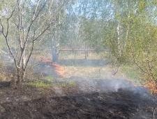 В Кошкинском районе горела сухая трава на площади 100 квадратных метров