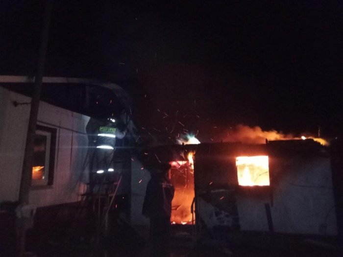 Утренний пожар в Красноармейском районе 