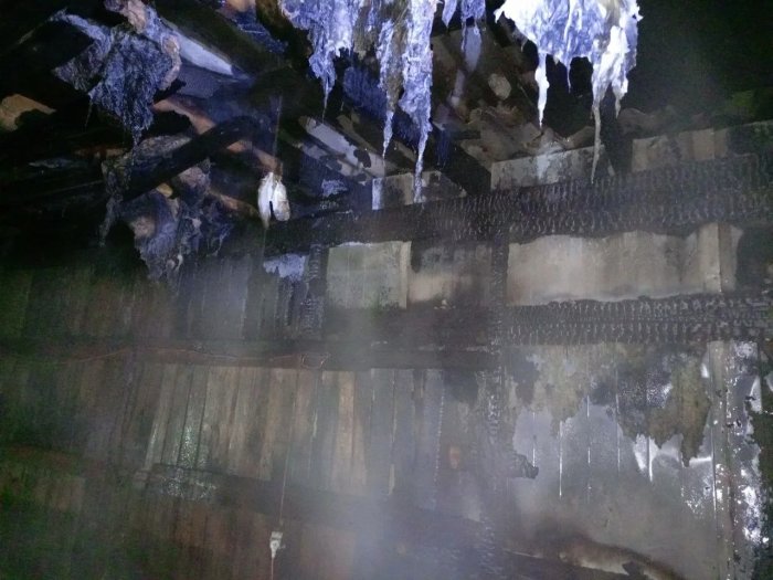 Ночной пожар в Ставропольском районе 