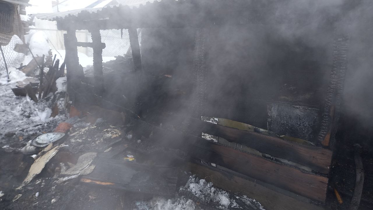 Пожар в поселке Серноводск