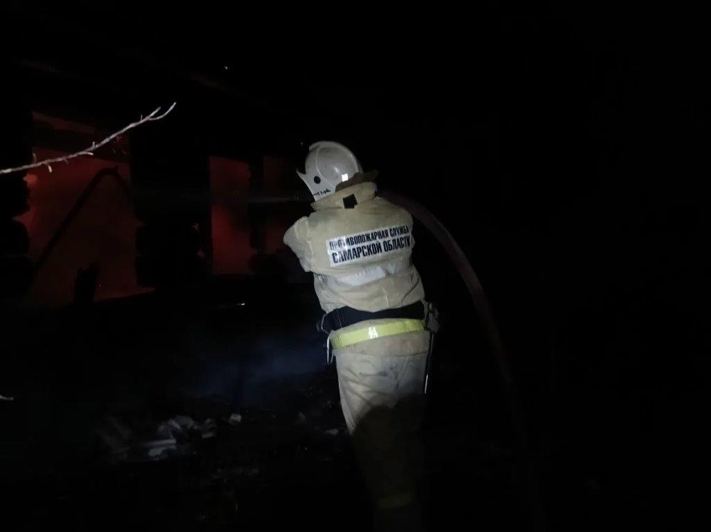 Пожар в селе Гвардейцы Борского района