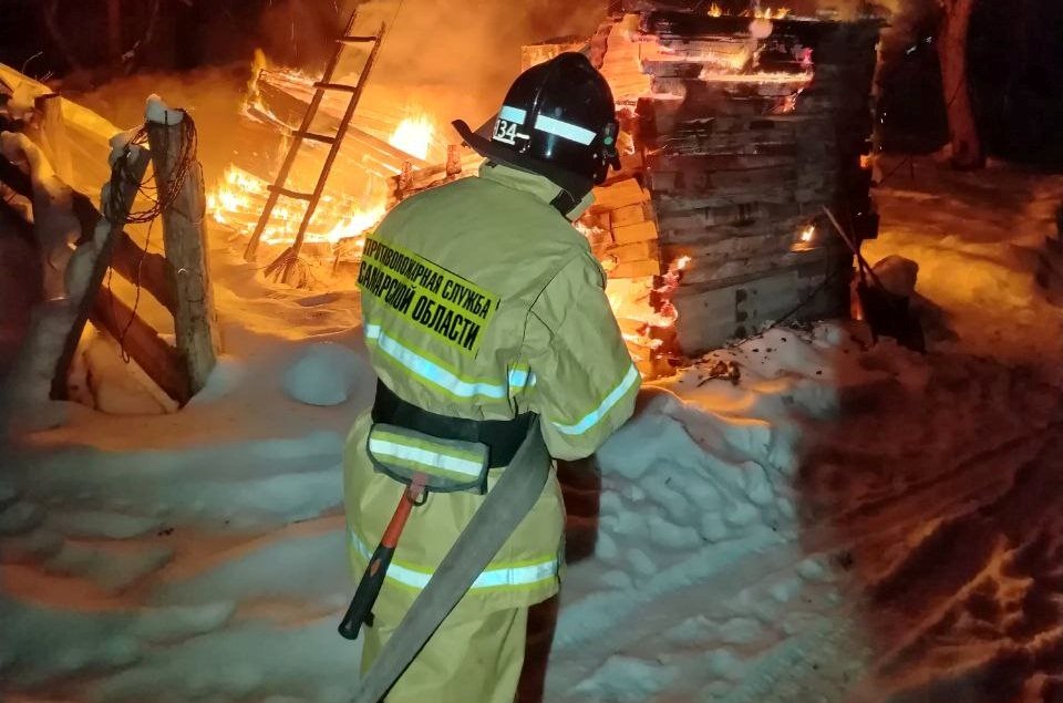 Пожар в Борском районе 