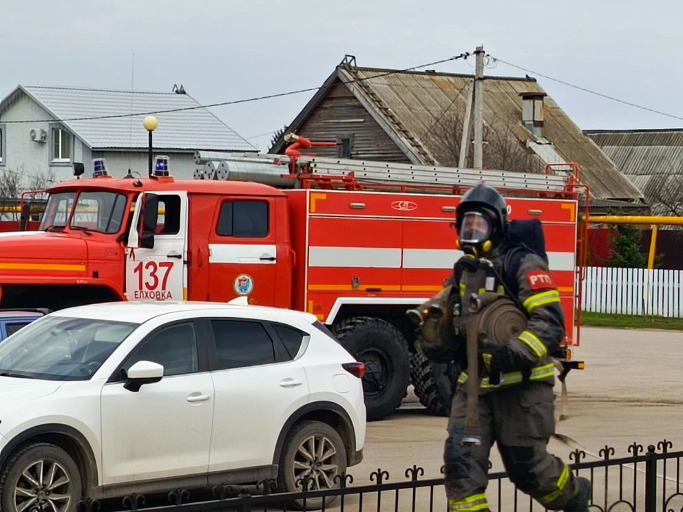 Пожарно-тактическое занятие прошло в Елховском районе