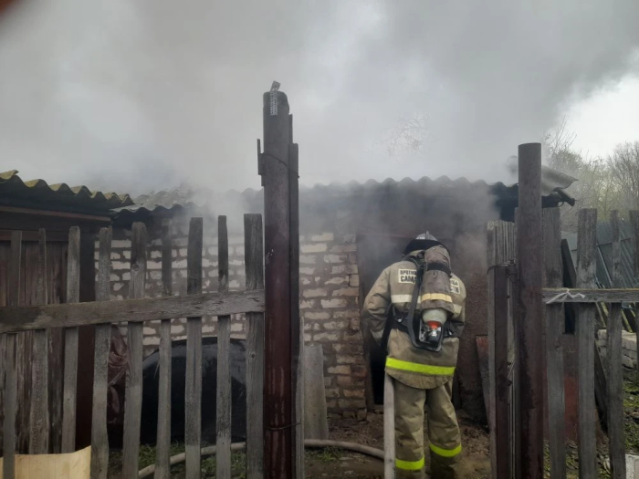 В Алексеевском районе произошел пожар