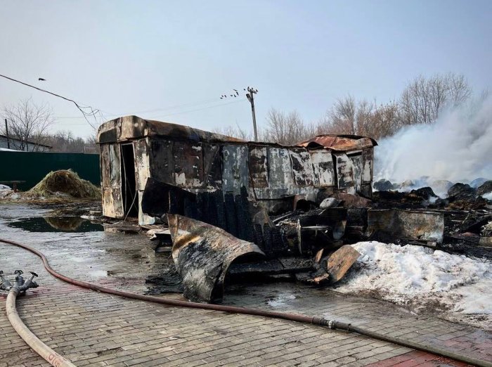 В Безенчукском районе минувшей ночью произошел пожар