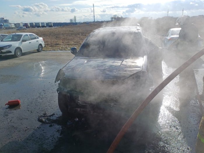 Сегодня в Волжском районе произошло возгорание автомобиля