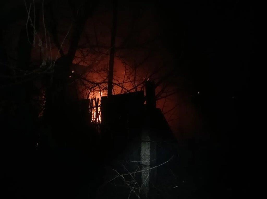 Пожар в селе Гвардейцы Борского района