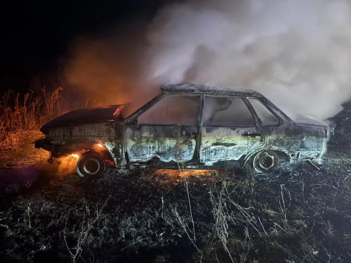 В Красноярском районе произошло возгорание в движении автомобиля ВАЗ 2115