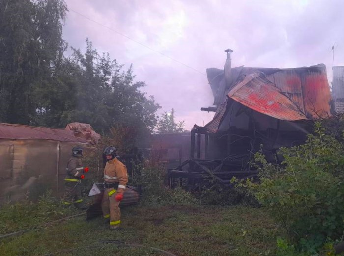 Сегодня ночью в Шигонском районе произошел пожар