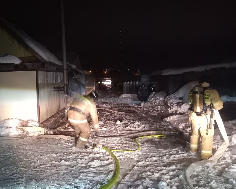 Пожар в селе Сергиевск