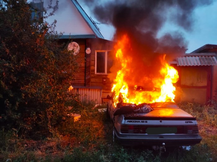 Возгорание транспортного средства произошло вчера и в городском округе Октябрьск   
