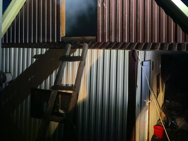 Вечерний пожар в Пестравском районе