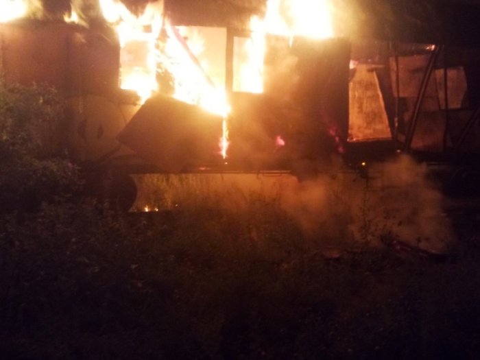 Ночной пожар в Кинель - Черкасском районе