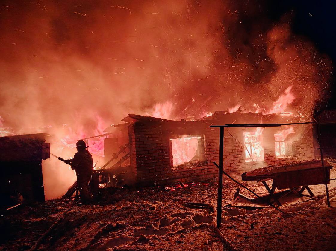 Ночной пожар ранга 1-БИС в Безенчукском районе