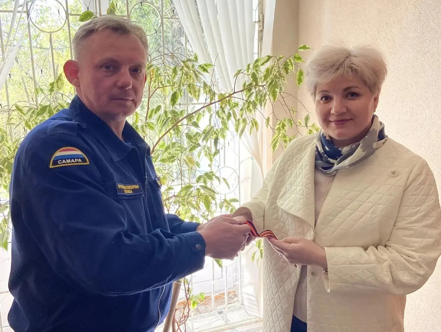 К ежегодной Всероссийской акции «Георгиевская ленточка» присоединилась и клявлинская пожарно-спасательная часть № 119 во главе с начальником Игорем Васьковым