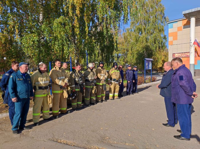 Инспекторская проверка деятельности клявлинского подразделения ГКУ Самарской области «Центр по делам ГО, ПБ и ЧС» завершилась пожарно-тактическими учениями