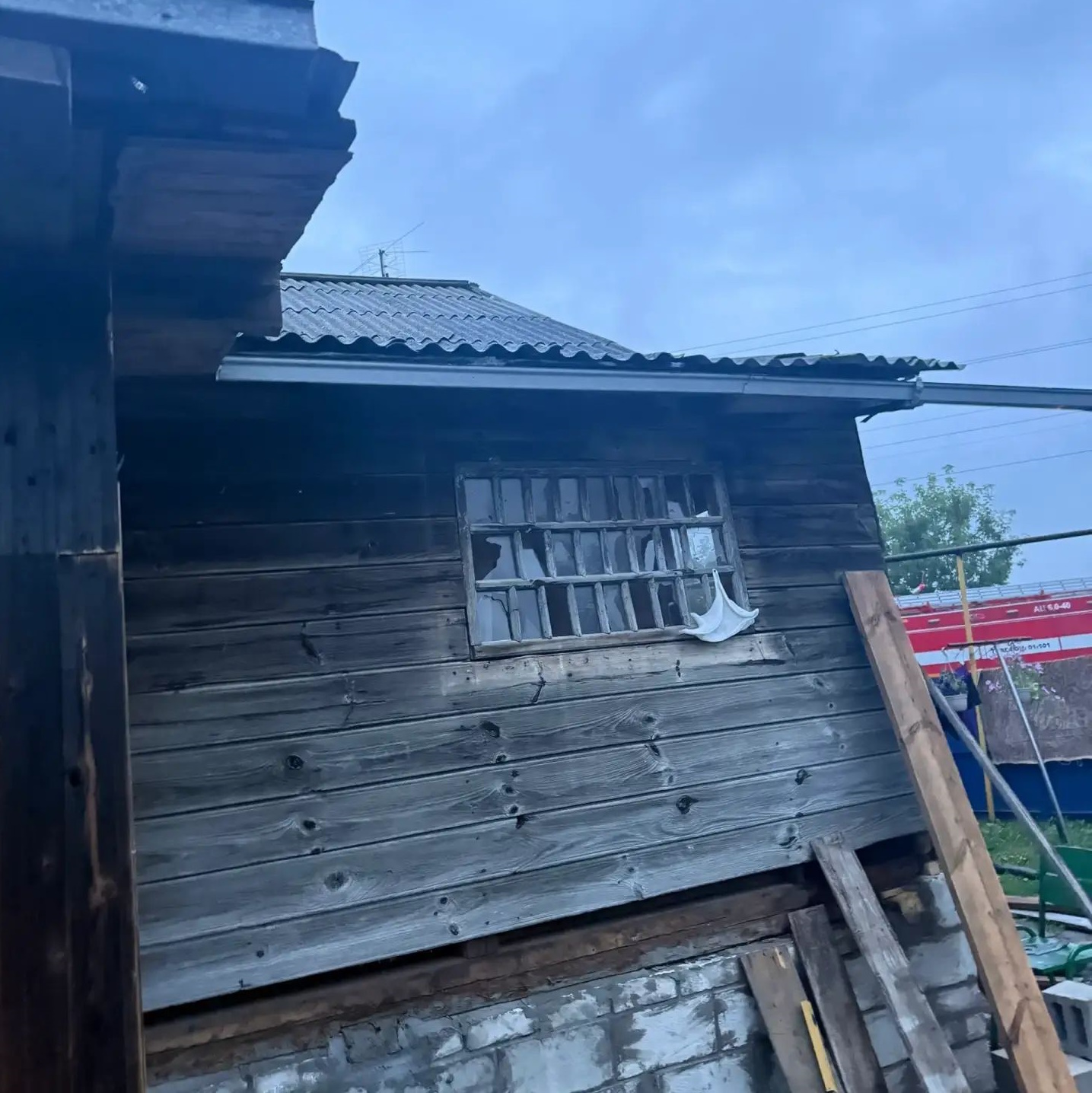 Ночной пожар в Ставропольском районе