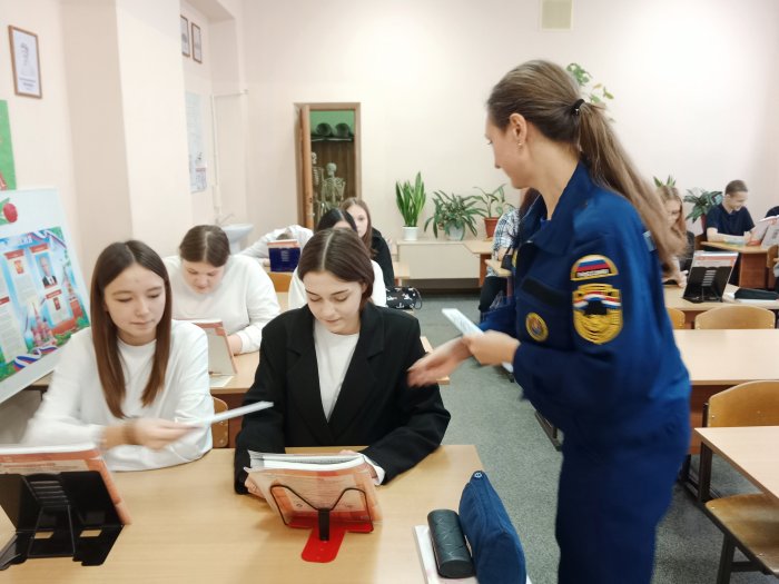 Школьникам - о важности соблюдения мер пожарной безопасности 