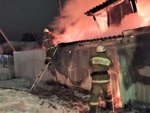 Пожар в районном центре Клявлино