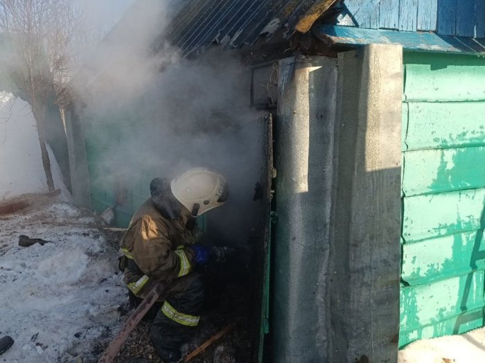 Сегодня днем в Похвистневском районе произошло возгорание бани