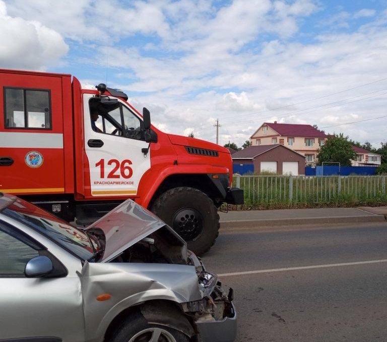 В Красноармейском районе сегодня утром произошло ДТП