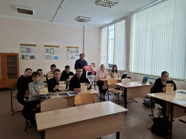 Профилактическое мероприятие по противопожарной безопасности среди учащихся школы Челно-Вершинского района