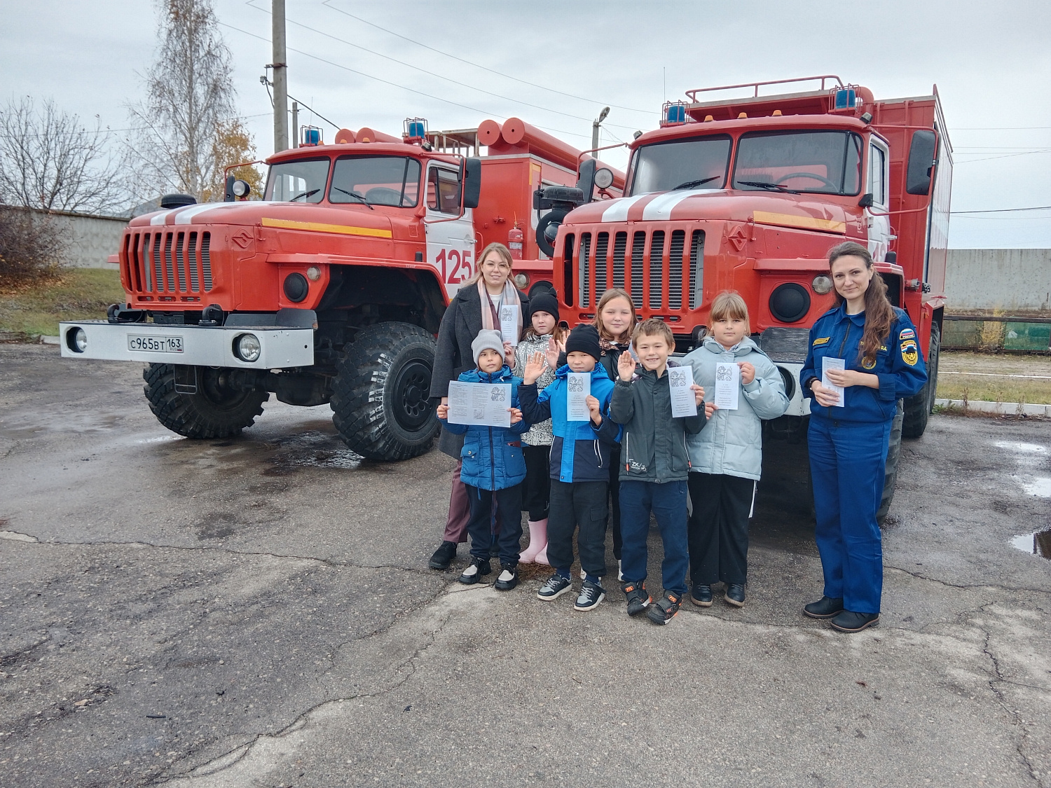 Новая встреча школьников со специалистами пожарно-спасательной части № 125 Пестравского района