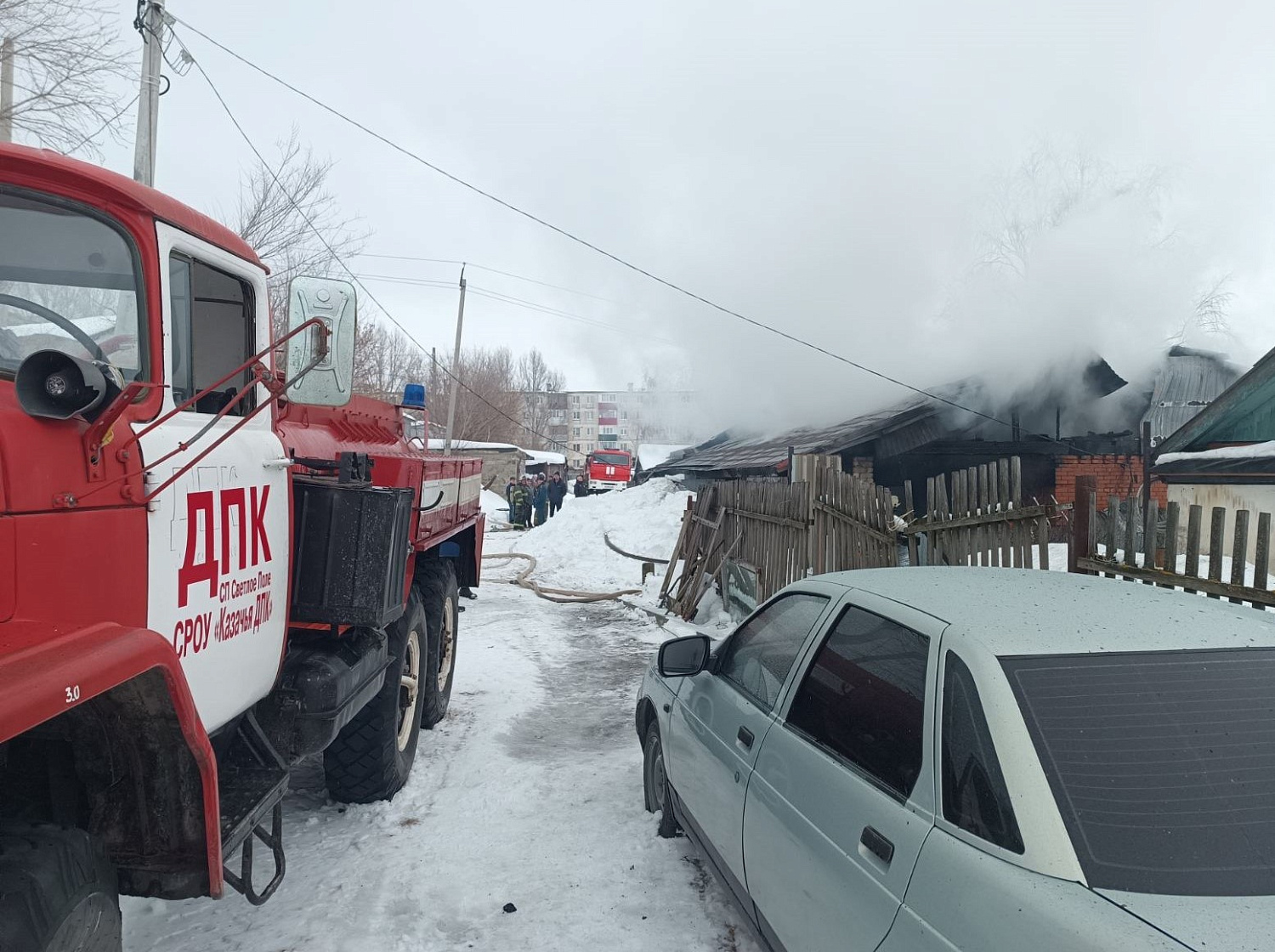 В муниципальном районе Красноярский произошли два пожара   